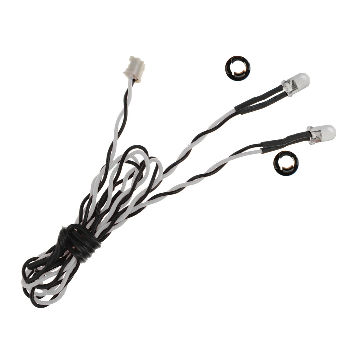 MyTrickRC MYK-RDW5 White Dual 5mm LED 2 LEDs on Single Lead RC Light