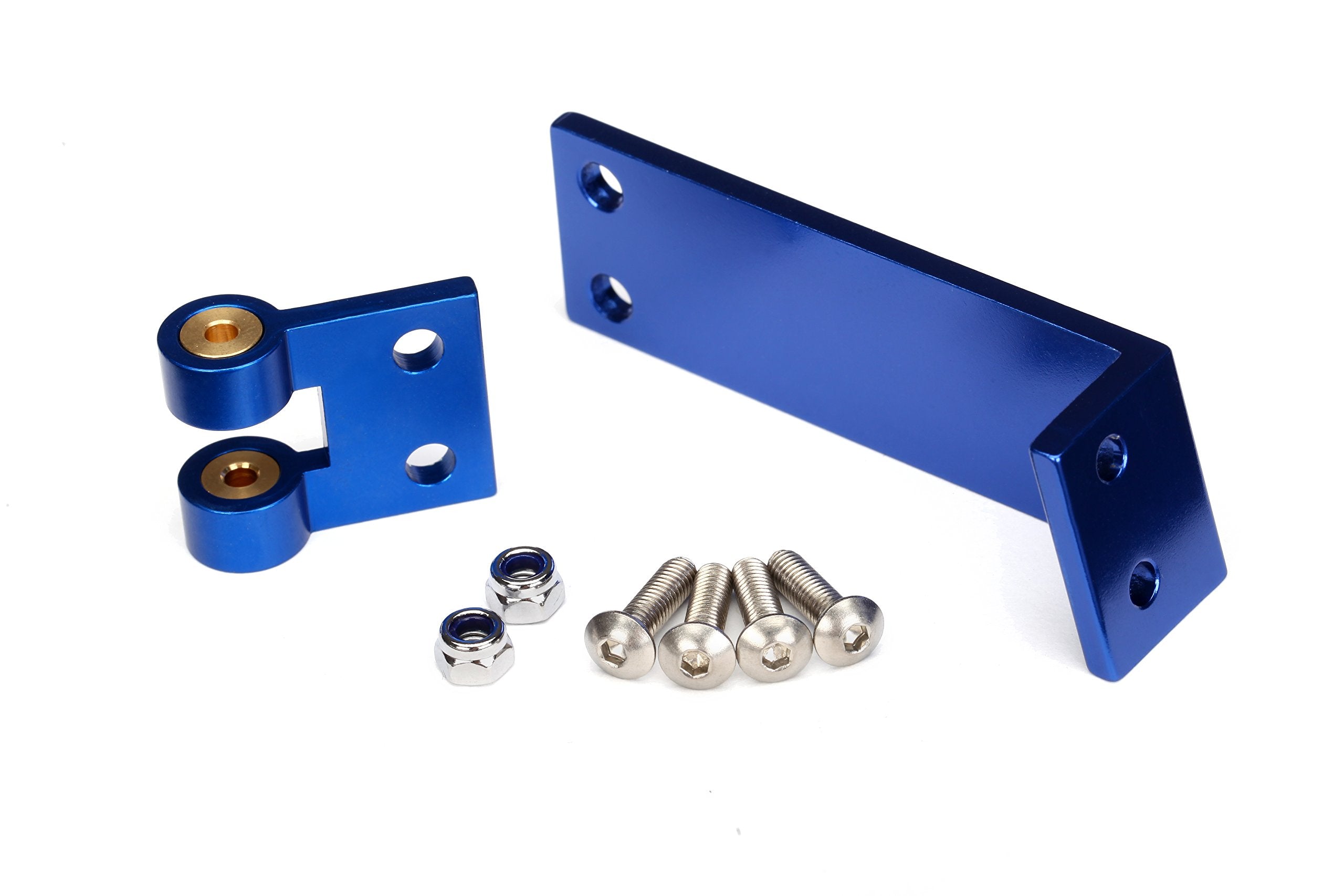 Traxxas 5780 Blue Rudder Mount & Pivot +4x14mm BCS Stainless Screws