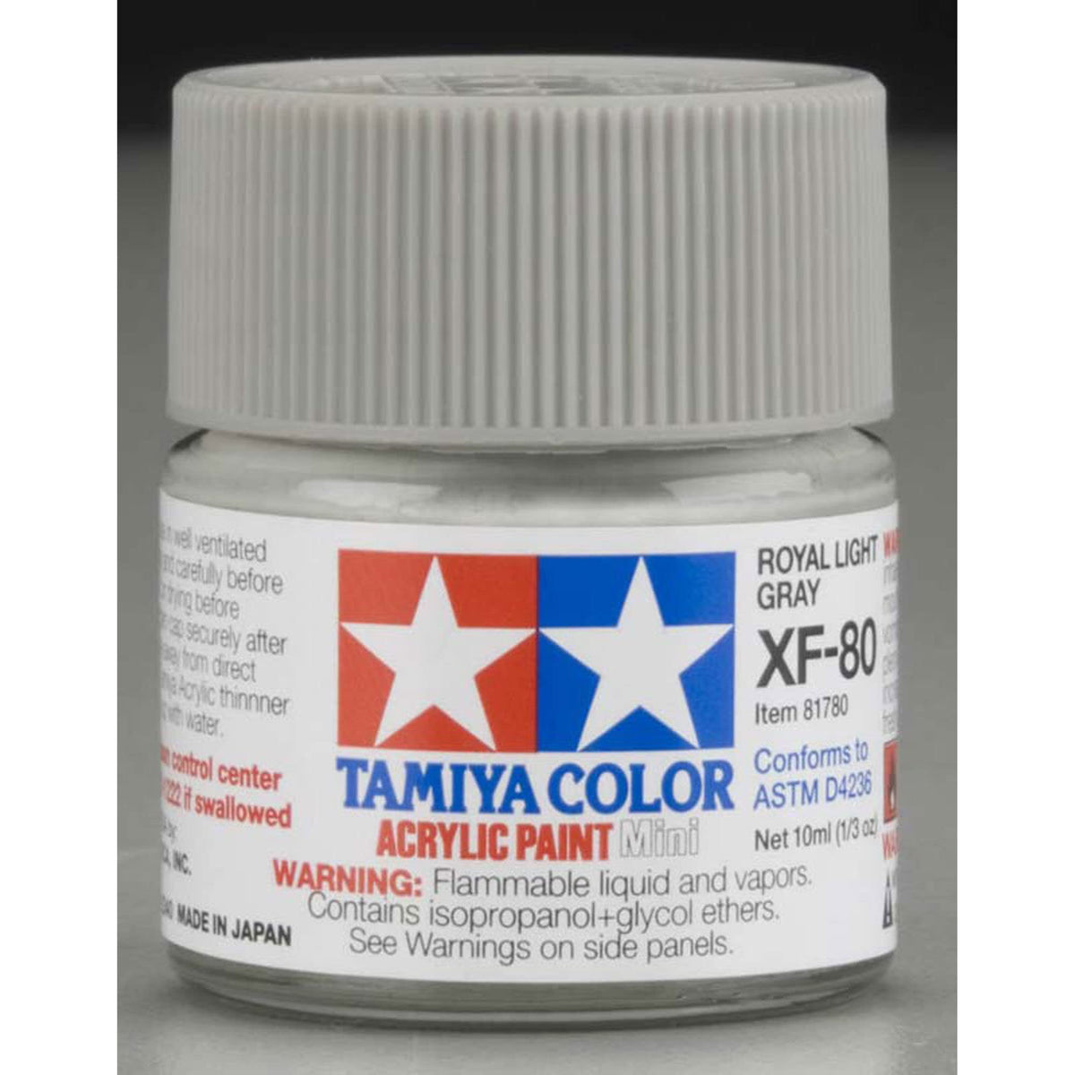 Tamiya 81780 Acrylic Paint Mini XF-80 Navy Gray, 10ml Bottle