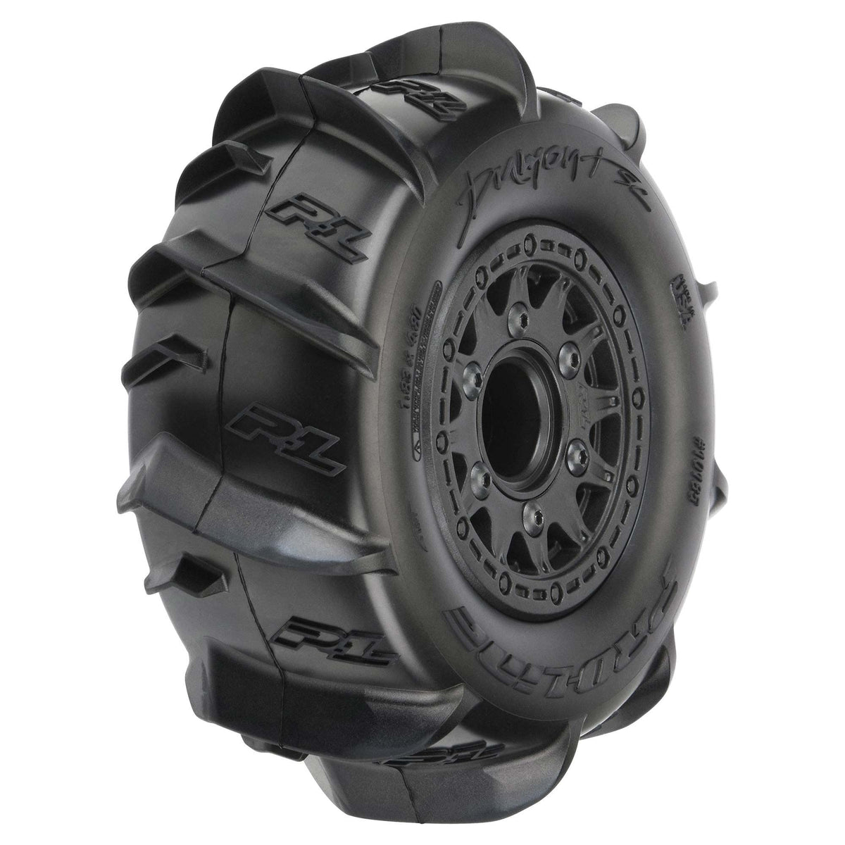 Pro-Line 1018510 Dumont Paddle SC 2.2"/3.0" Mounted Raid Black F/R