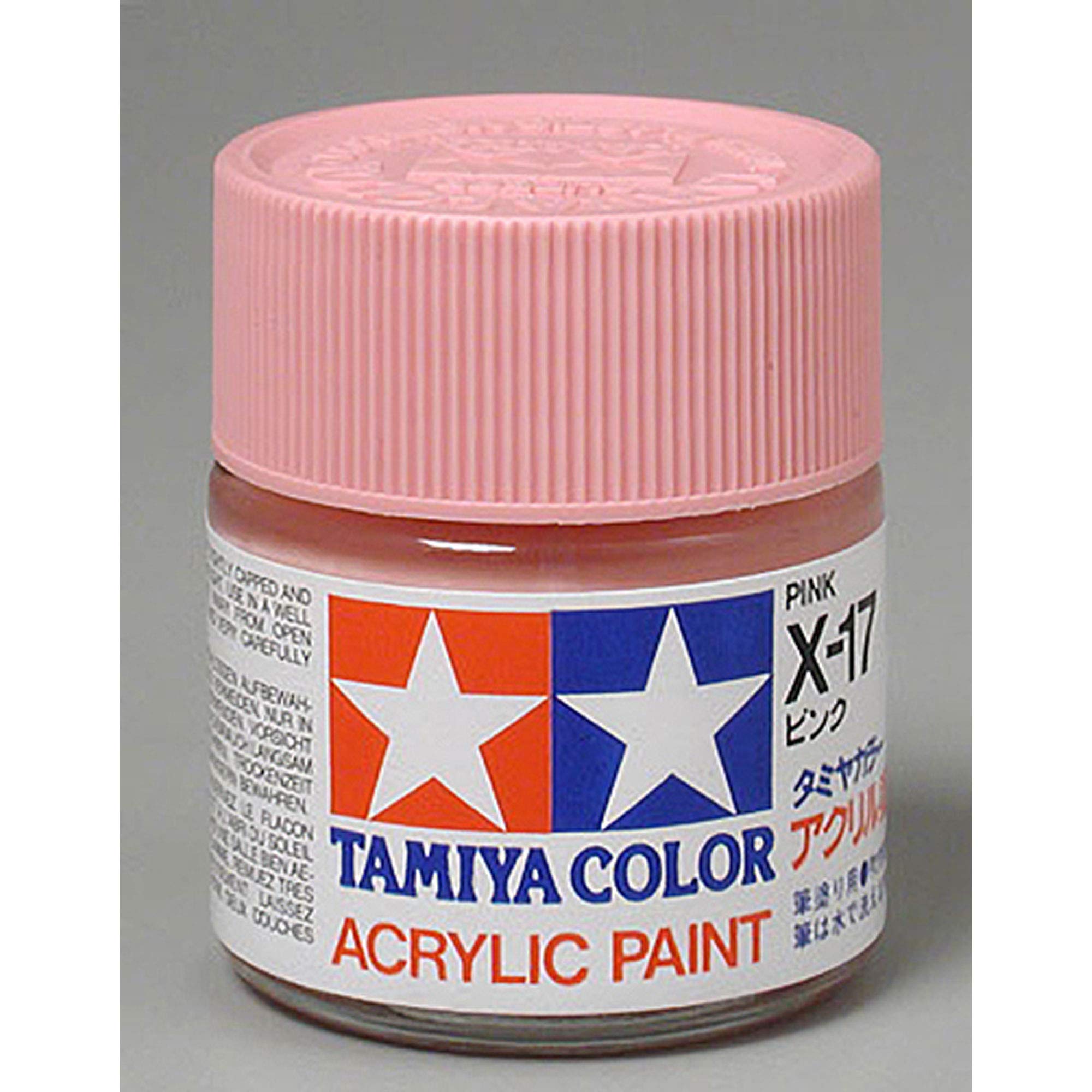 Tamiya 81017 Acrylic Paint X17 Gloss Pink, 23ml Bottle