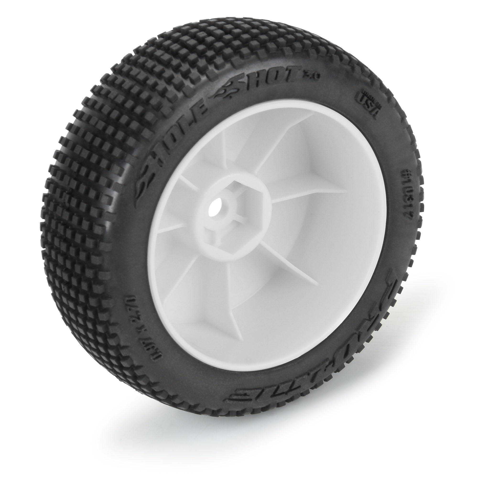 Pro-Line 1031713 Hole Shot 3.0 Buggy Tires MTD Velocity White Wheels for Arrma Typhon Grom