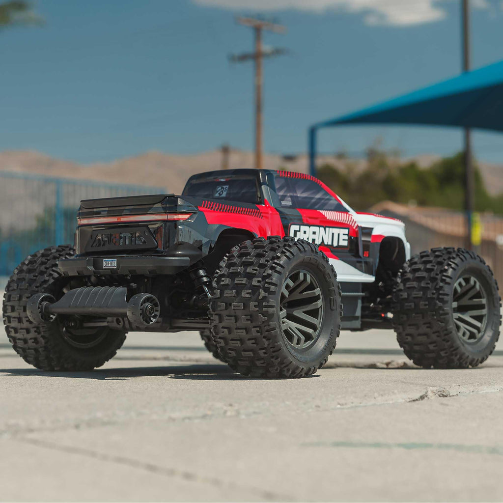 ARRMA RC Truck 1/10 Granite 4X4 223S BLX BRUSHLESS Monster Truck RTR with DSC, RED, ARA4302V4T2