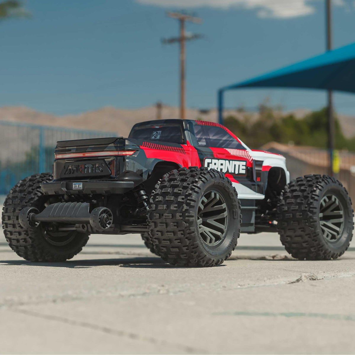 ARRMA RC Truck 1/10 Granite 4X4 223S BLX BRUSHLESS Monster Truck RTR with DSC, RED, ARA4302V4T2