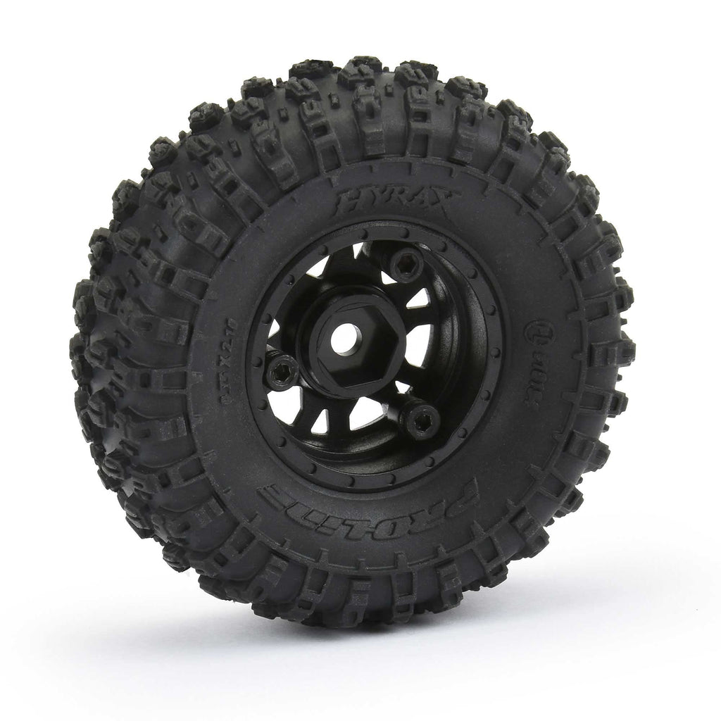Pro-Line 1019410 1/24 Hyrax F/R 1.0" Tires Mounted 7mm Black Impulse (4)