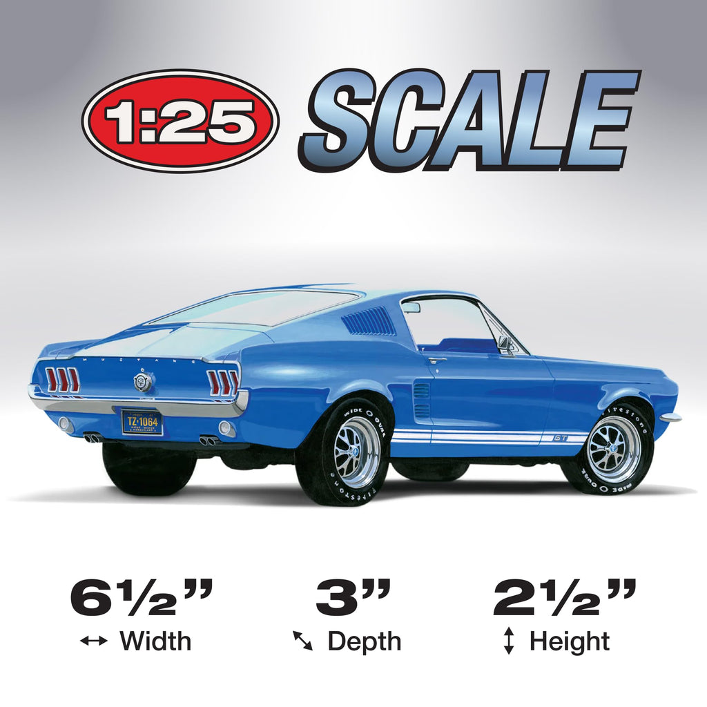 AMT 1241 1967 Ford Mustang GT Fastback 1/25 Scale Model Kit Factory Sealed
