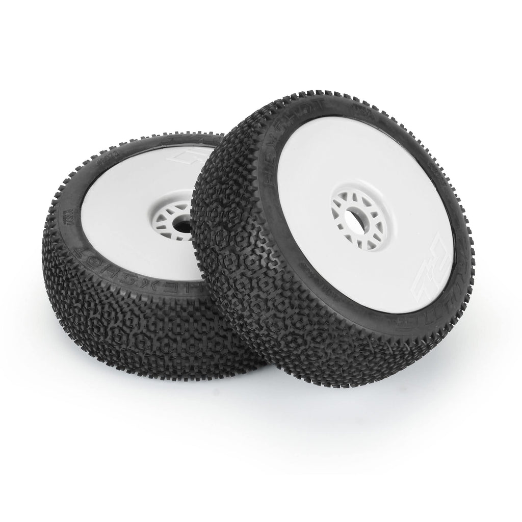 Pro-Line 9073233 1/8 Hex Shot S3 Front/Rear Buggy Tires Mounted 17mm White (2)