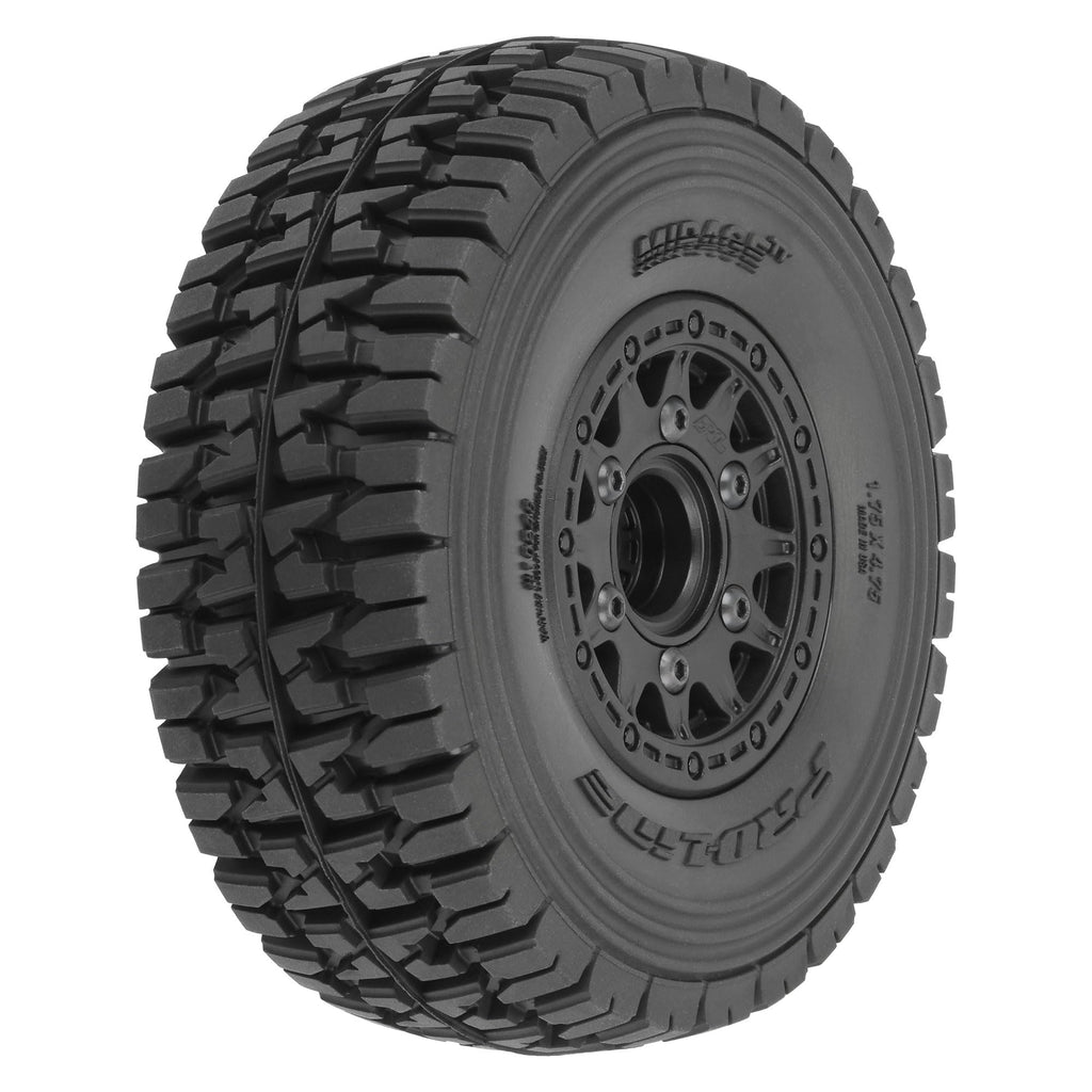 Pro-Line PRO1024811 Mirage TT 2.2"/3.0" BELTED SC Tires Mounted on Raid Black 6x30 Removable Hex (12mm & 14mm) Wheels (2)