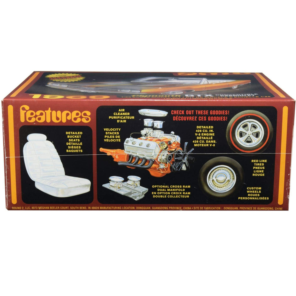 AMT 1137M 1/25 1969 Plymouth GTX Convertible 2T Model Kit