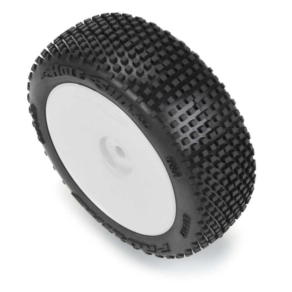 Pro-Line 1031713 Hole Shot 3.0 Buggy Tires MTD Velocity White Wheels for Arrma Typhon Grom