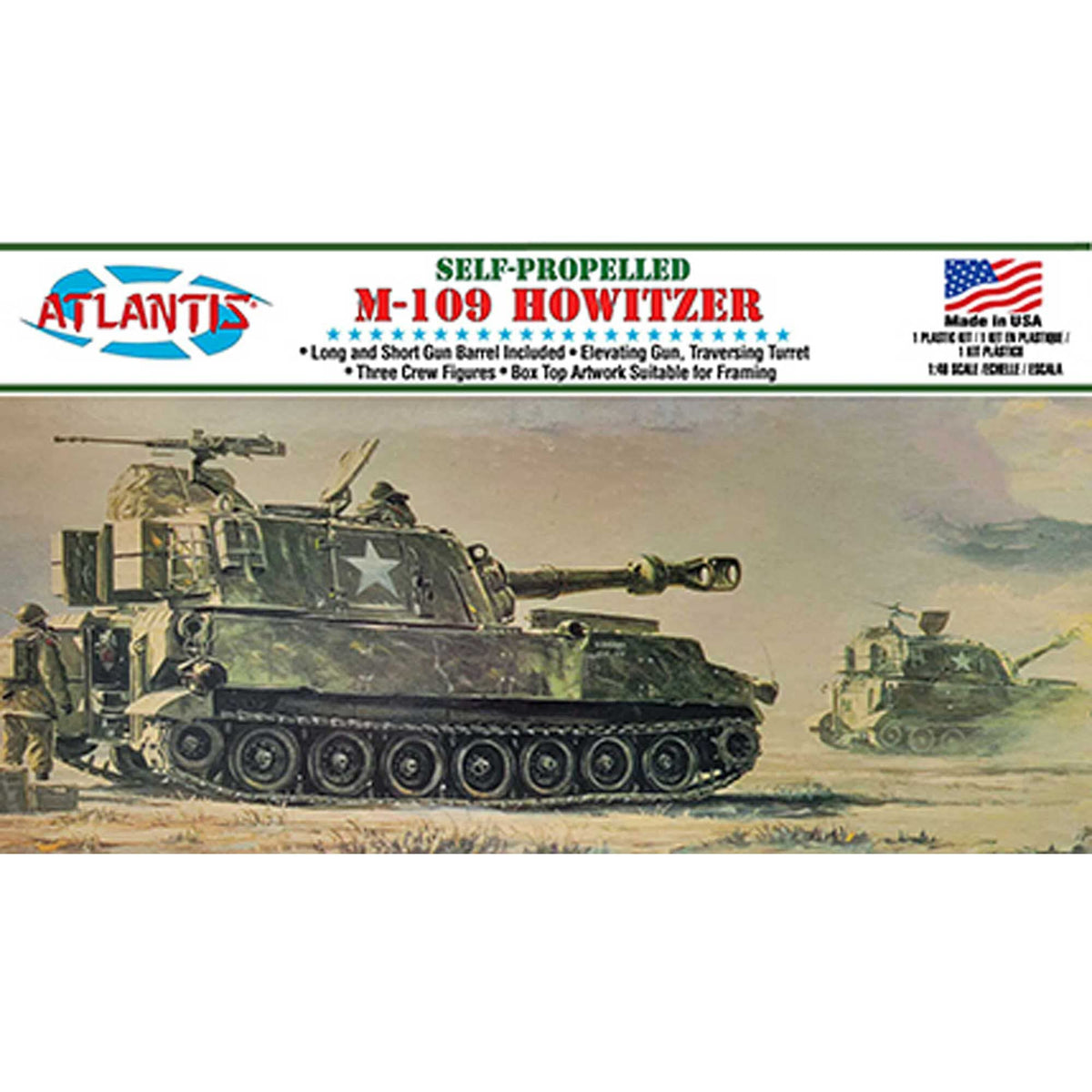 Atlantis A326 M-109 Howitzer Tank 1:48 Model Kit