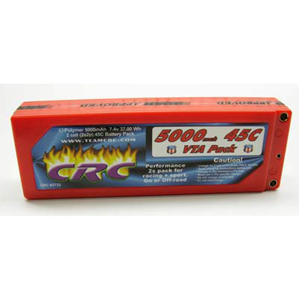 Calandra Racing 3732 VTA 2S 5000mah, 45C LiPo Battery: Bullet