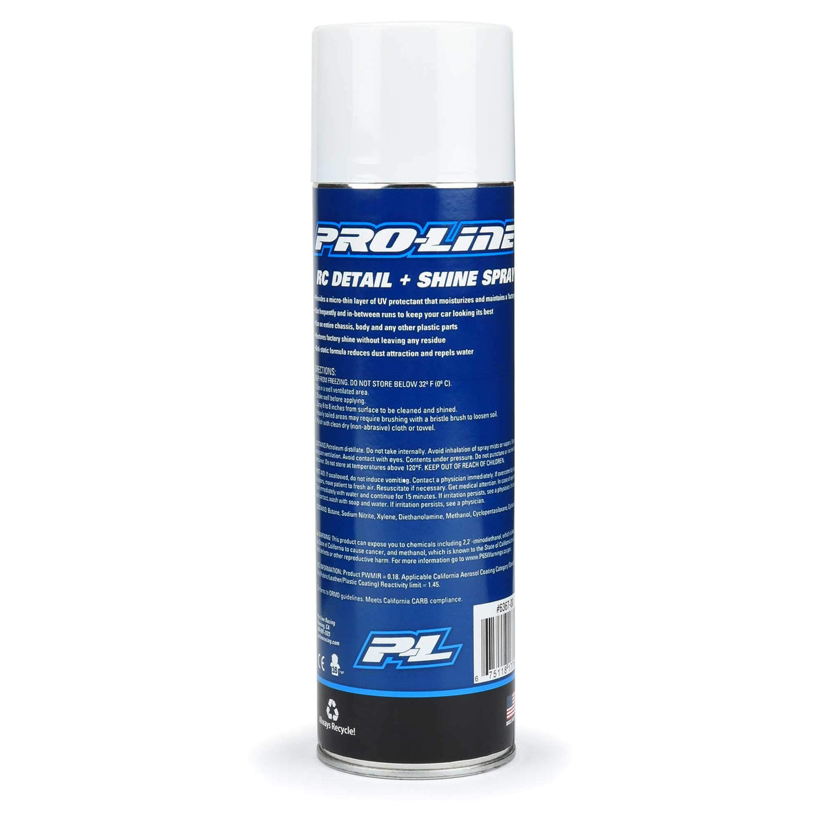 Pro-Line 636700 RC Detail + Shine Spray 18 oz Cleaner UV Protectant Sealed