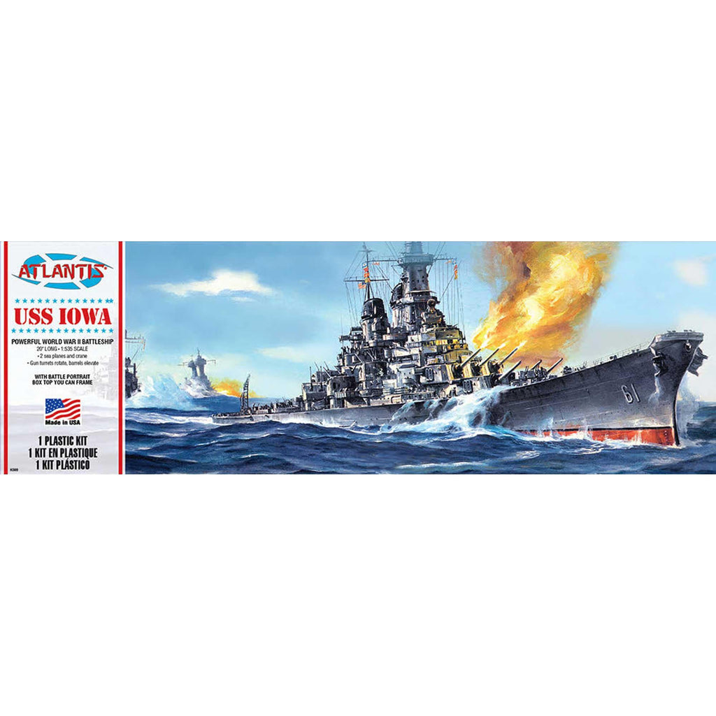 Atlantis H369 USS Iowa BB-61  Big Battleship Plastic Model 1/535