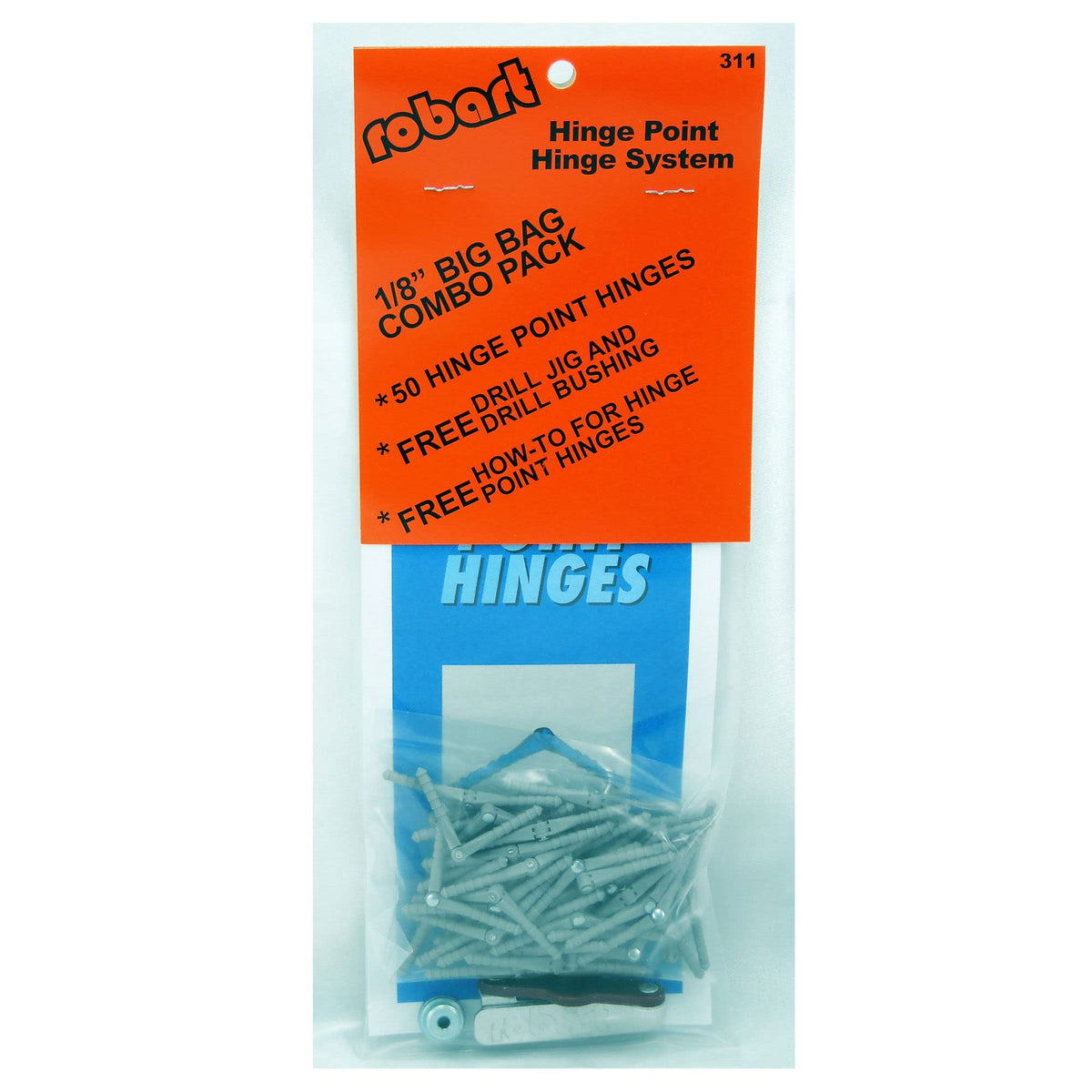 Robart 311 1/8 Steel Pin Hinges(50)w/Drill Jig