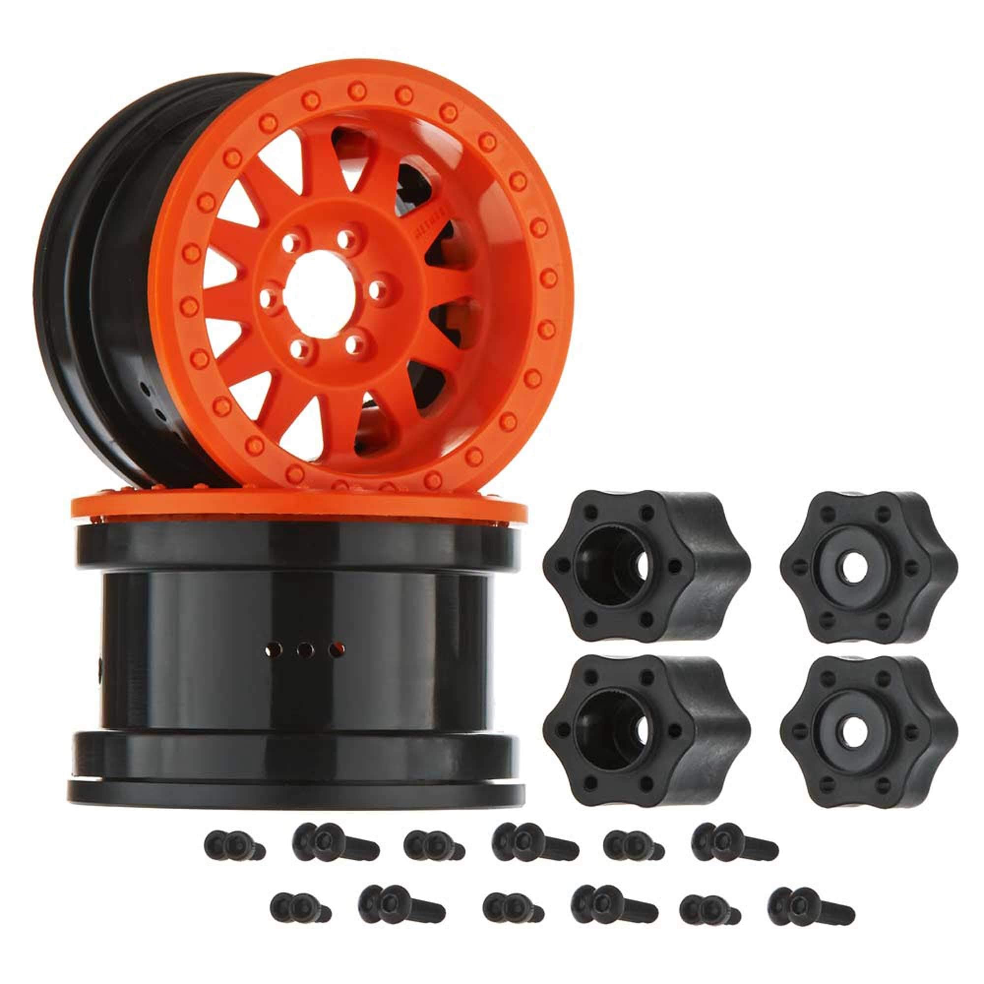 Axial AX31364 2.2 Method Beadlock Wheels IFD Orange (2)