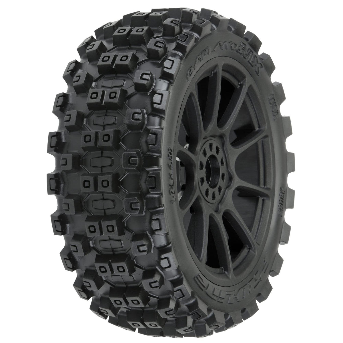 Pro-Line 906721 Badlands MX M2 1/8 MTD Mach 10 Black Wheels F/R
