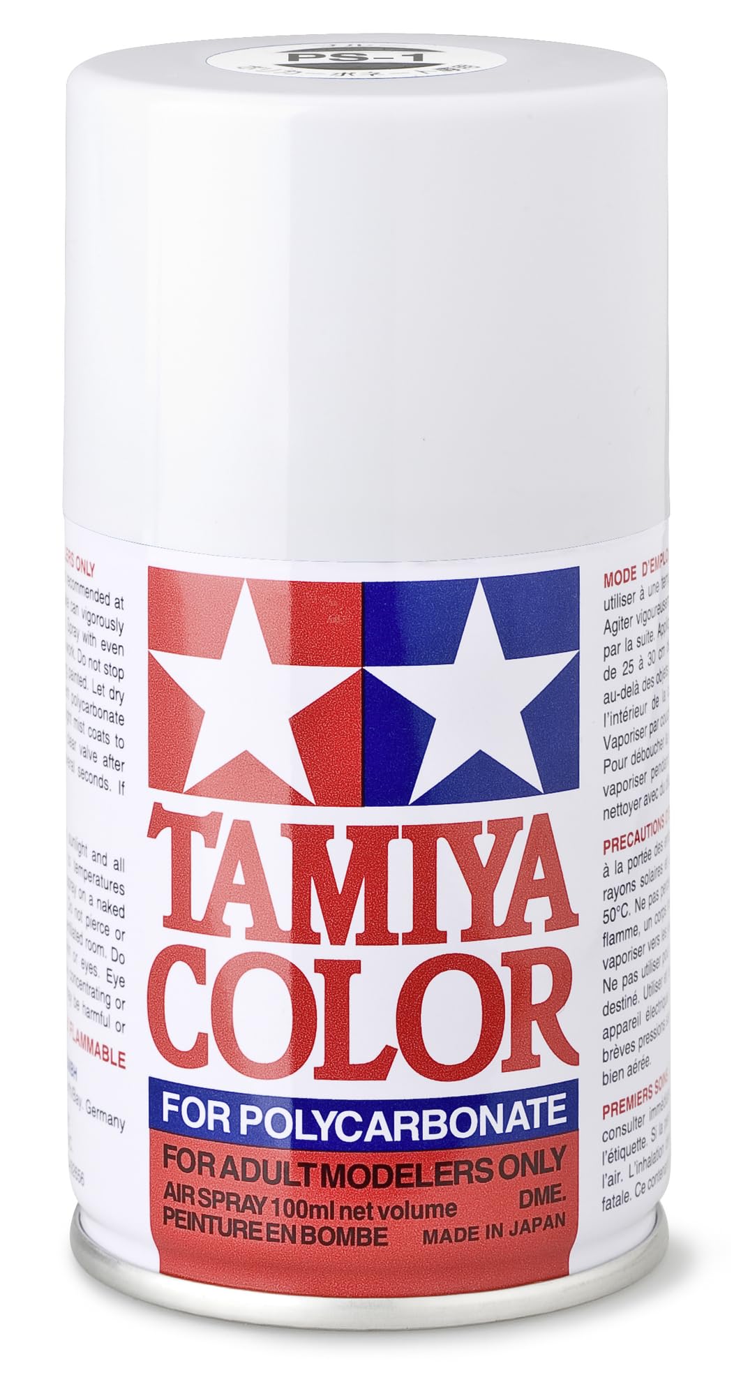 Tamiya 86001 Polycarbonate RC Body Paint 100ml Spray Can PS-1 White