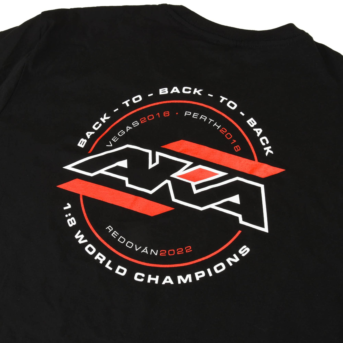AKA 98121S 3-Time World Champion Black T-Shirt - Small