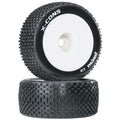 DuraTrax DTXC3662 X-Cons 1/8 Truggy Tire C2 Mounted 1/2 Offset White (2)
