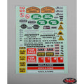 RC4WD ZB0038 Gelande II Decal Sheet D90/D110 Hard Plastic Body