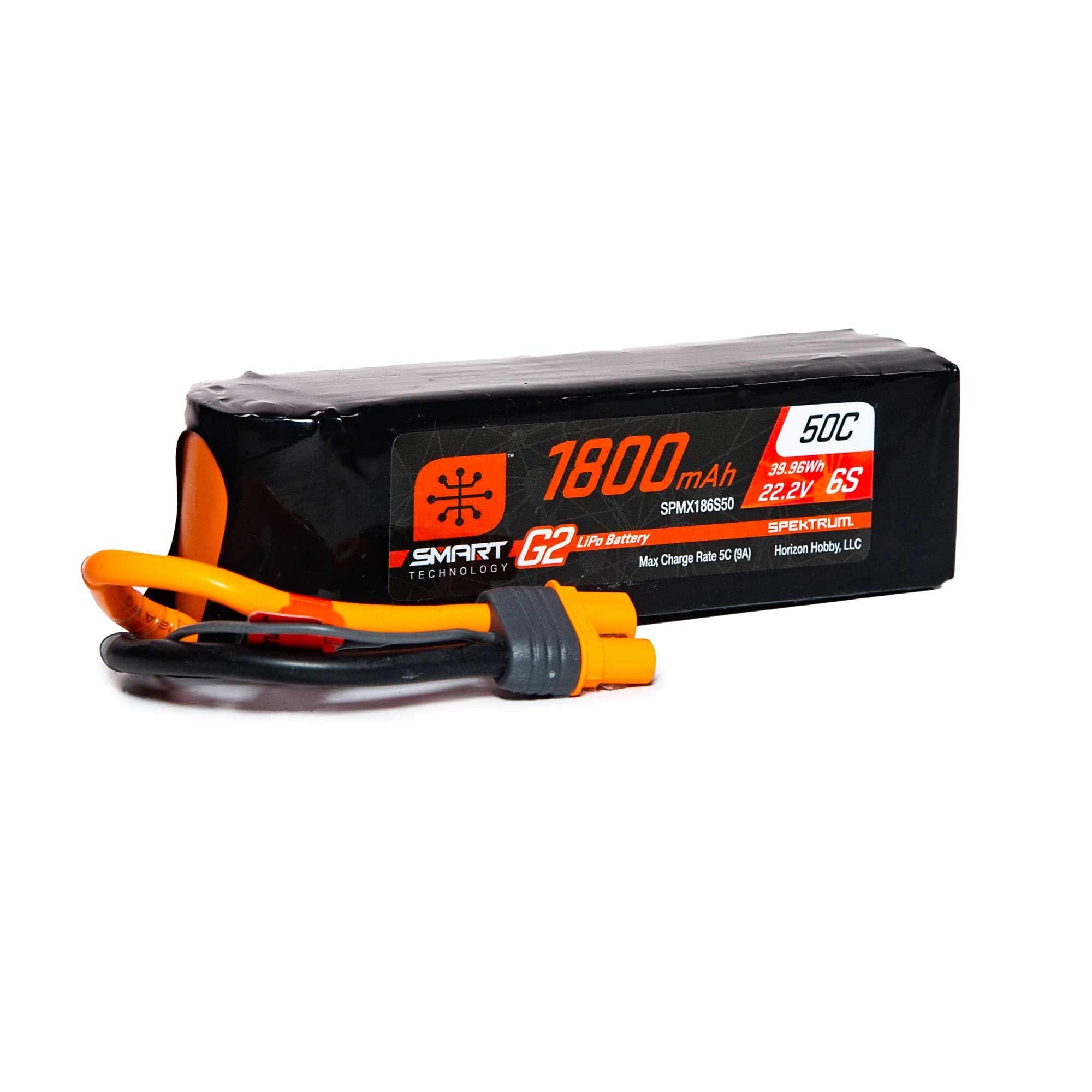 Spektrum SPMX186S50 1800mAh 6S 22.2V Smart G2 LiPo 50C; IC3