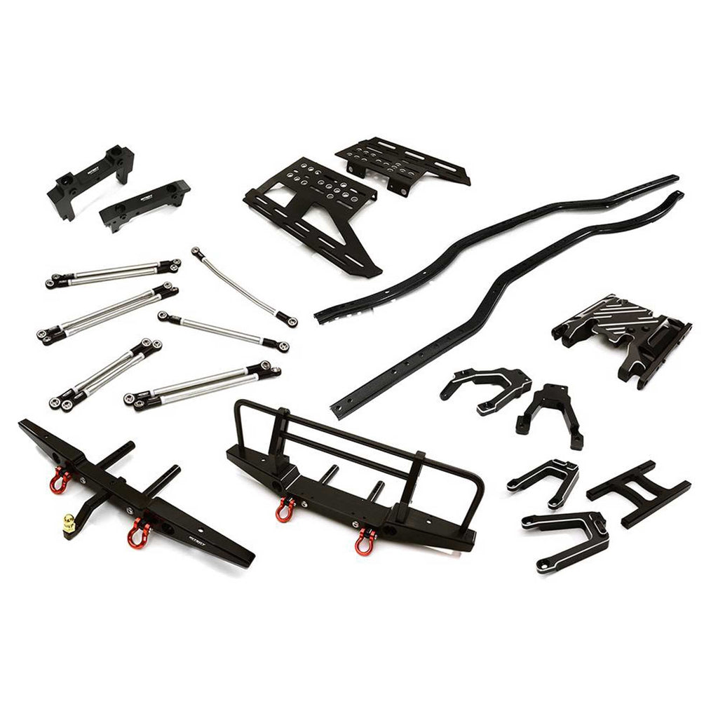 Integy C28772 Steel Ladder Frame Chassis Kit-Blk Rails-SCX10 II