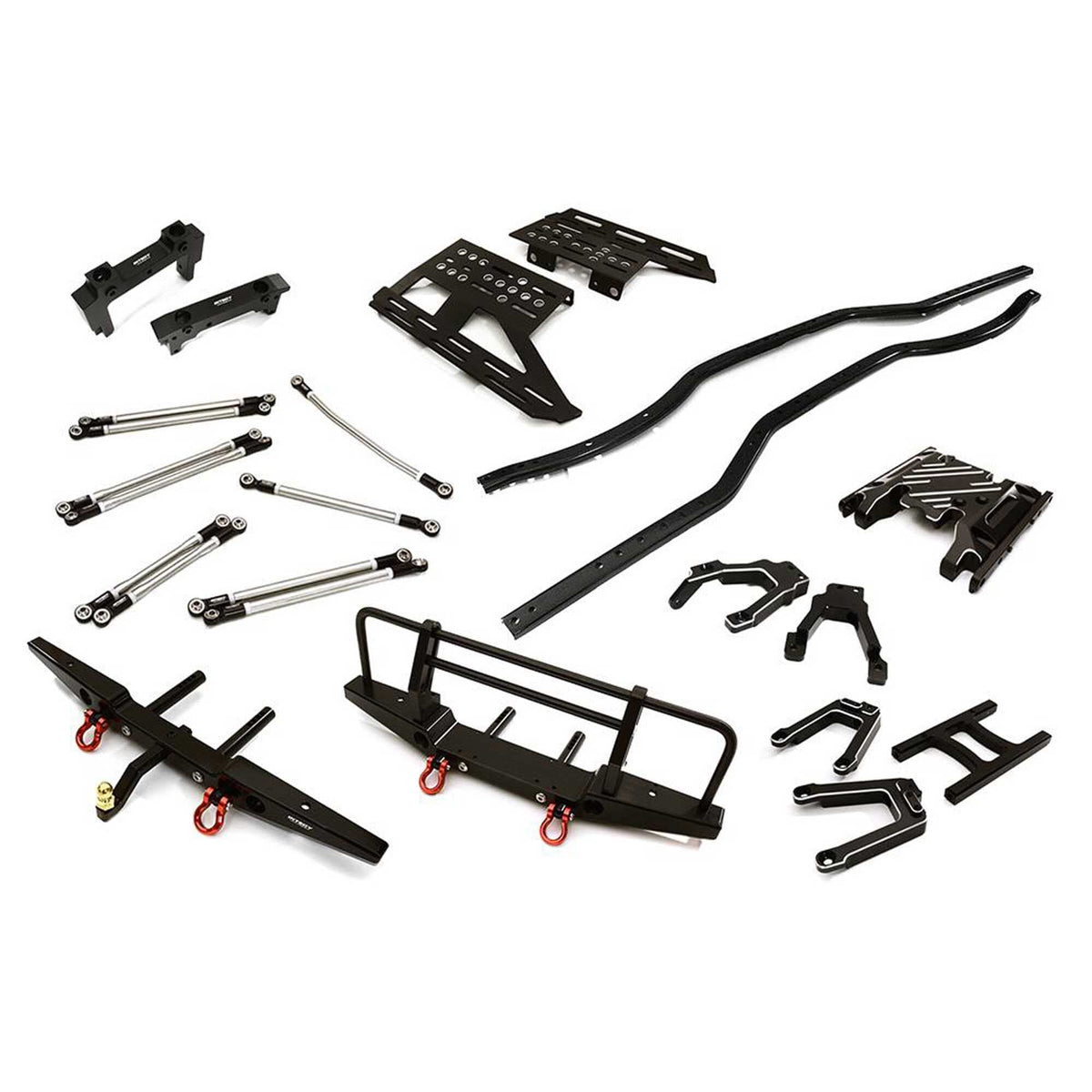 Integy C28772 Steel Ladder Frame Chassis Kit-Blk Rails-SCX10 II