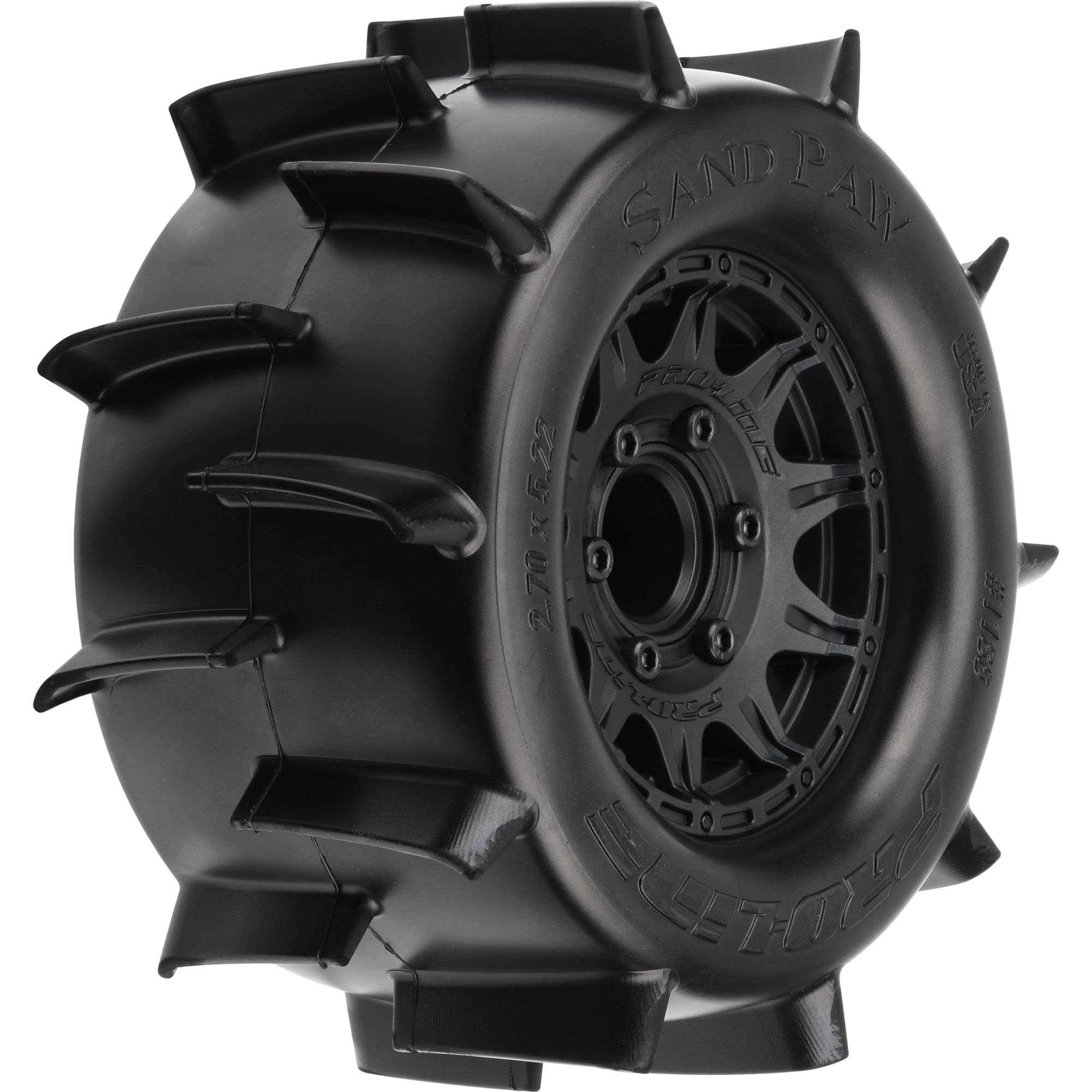 Pro-Line 118610 Sand Paw 2.8" Mounted Wheels/Tires Raid Black 6x30 F/R