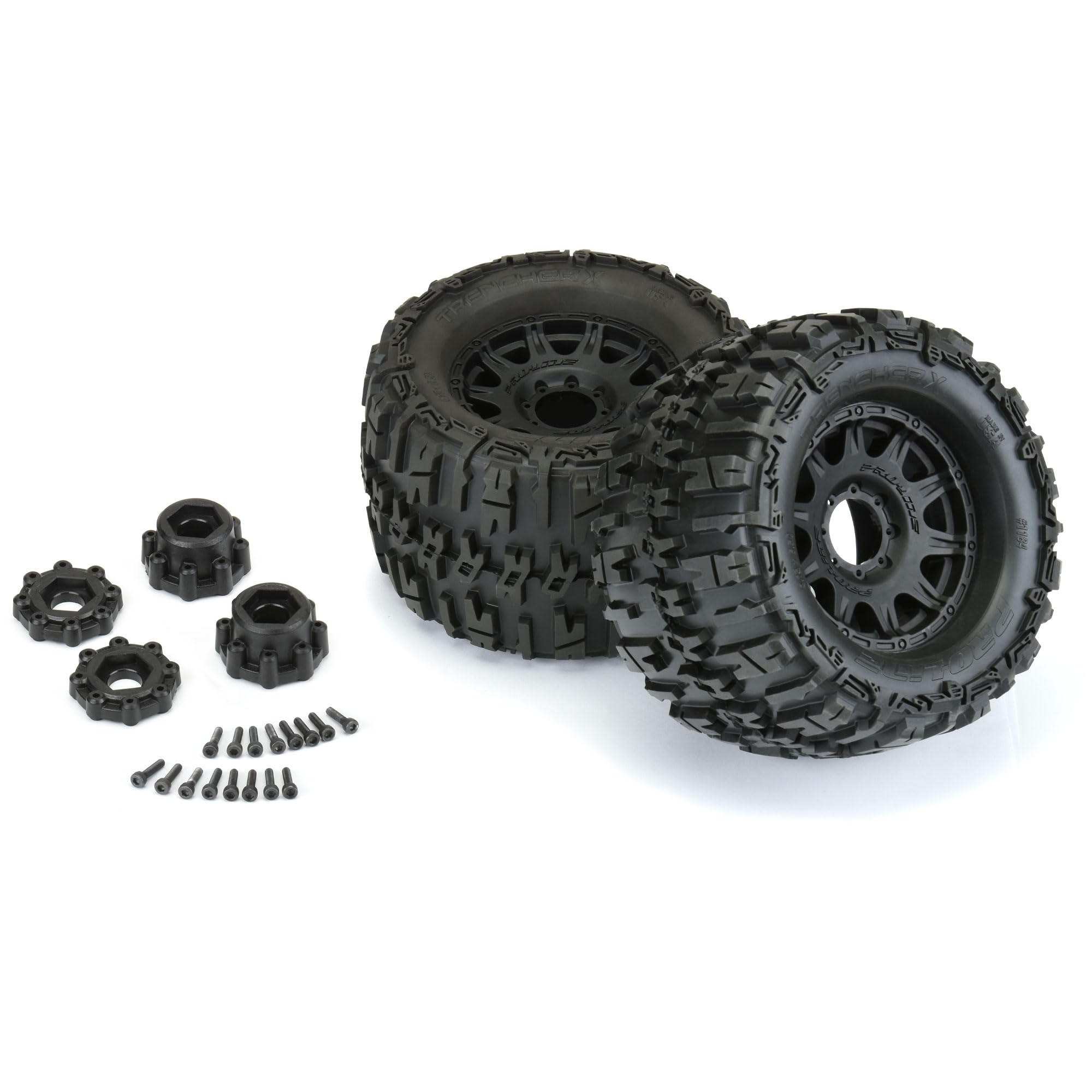 Pro-Line 118410-FINAL Trencher X 3.8 Mounted Raid Wheels 17mm MT F/R 2