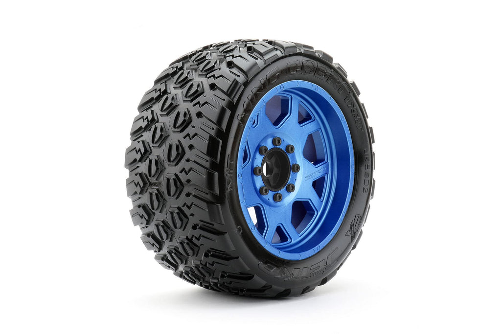 Jetko Tires 5802CLMSGBB1 1/5 XMT EX-King Cobra Tires Mounted on Metal Blue Claw