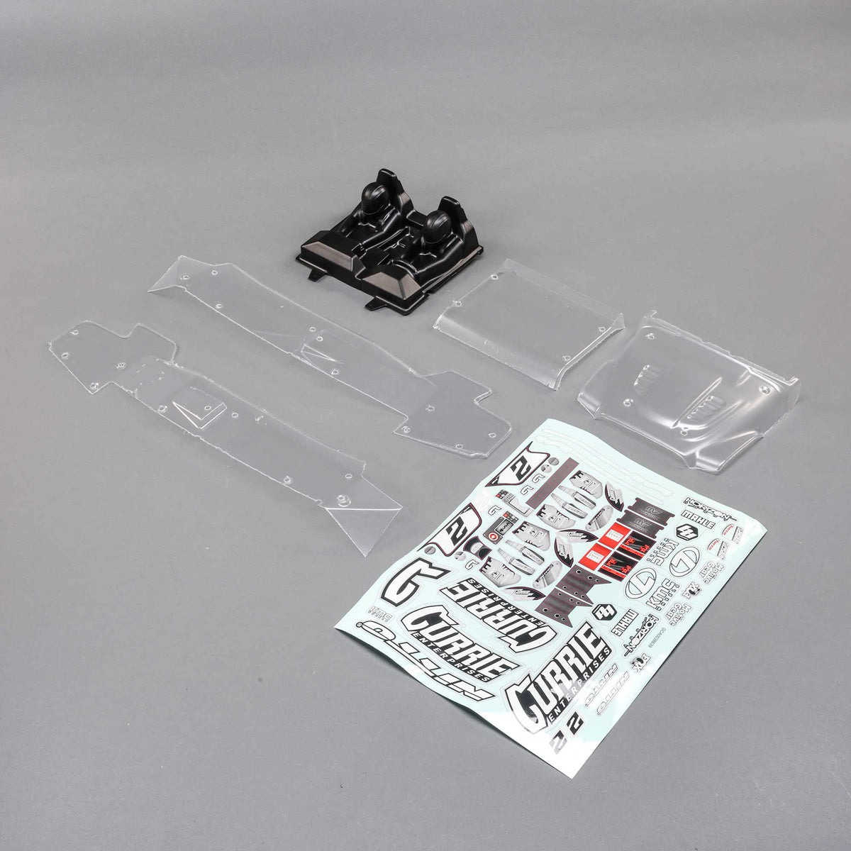 Losi LOS230100 Body/Driver Set, Clear: Hammer Rey