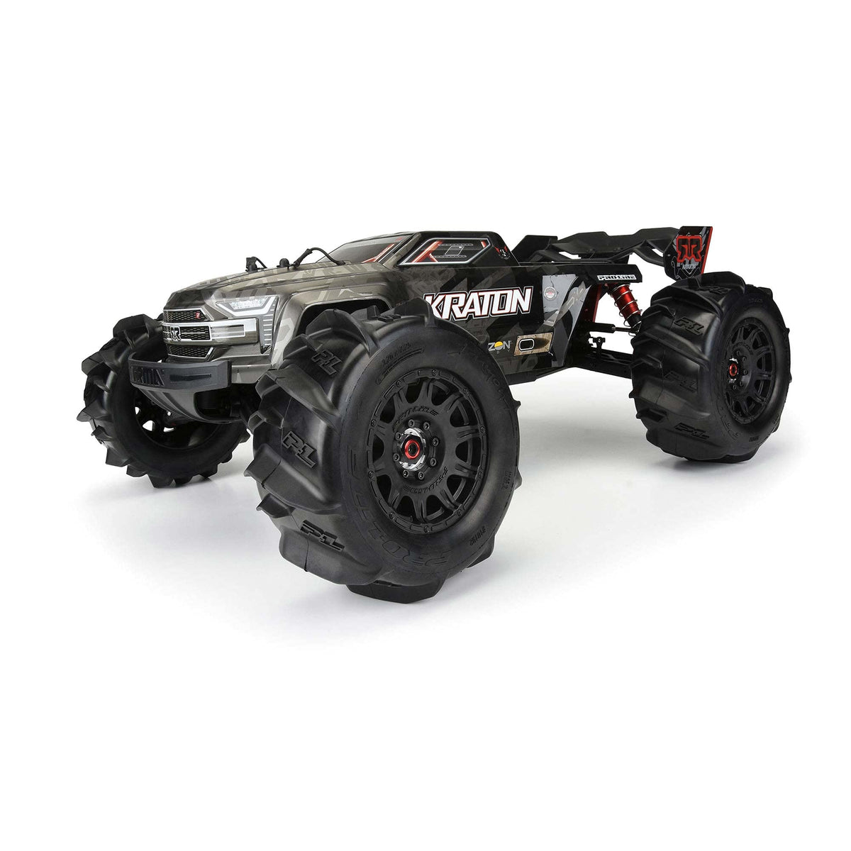 Pro-Line 1019210 Dumont 3.8" Paddle MTD on Raid Black 17mm F/R