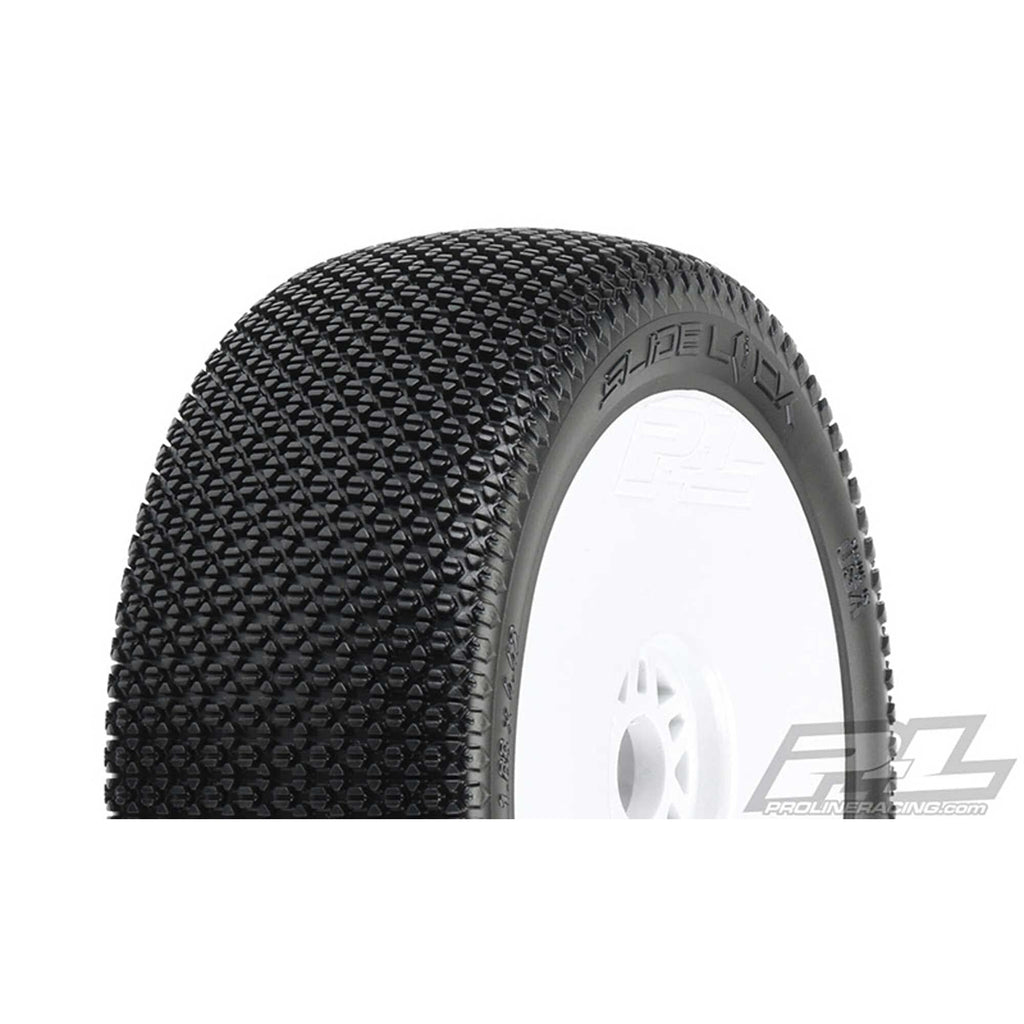 Pro-Line 906432 1/8 Slide Lock M3 Buggy MTD Tires V2 White Wheels