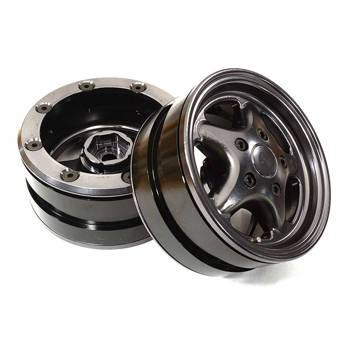 Integy C29060GUN 1.9 Alloy 5 Spoke Wheel (2) for 1/10 Scale Crawler