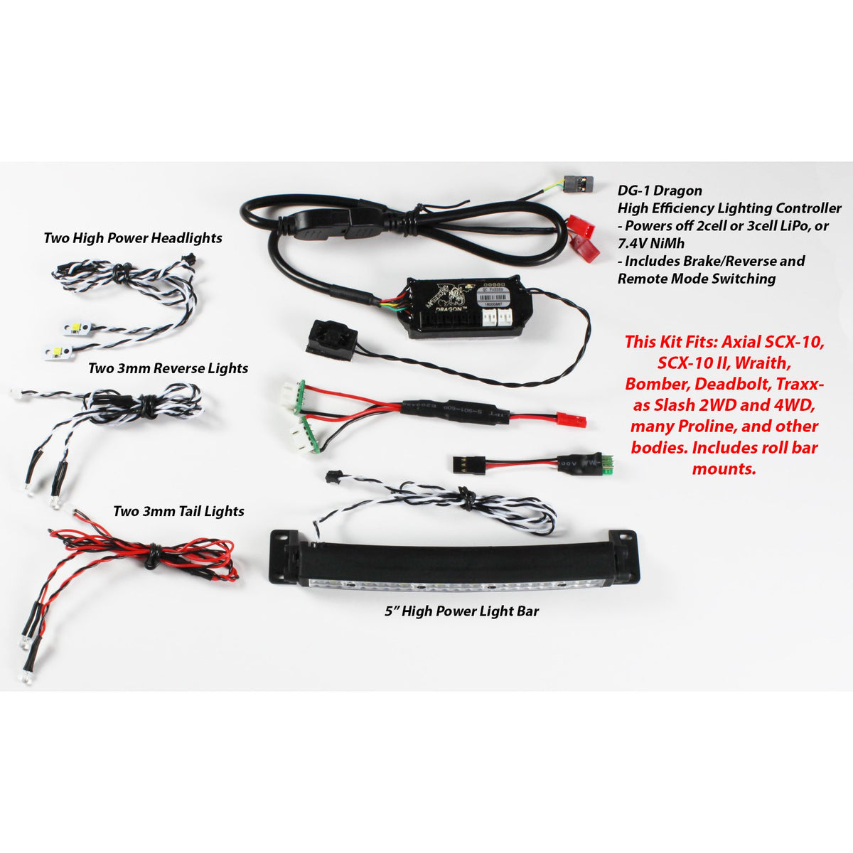 MyTrickRC AO850 Attack Off-Road 850 Light Bar Kit- 1-DG-1 Controller,