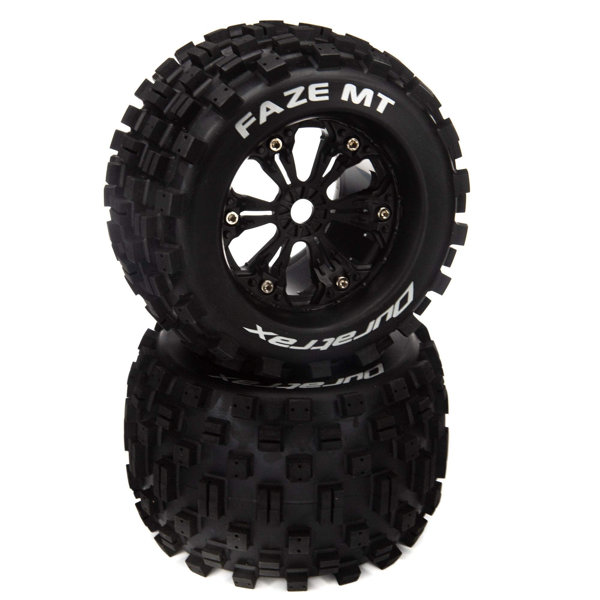 DuraTrax DTXC5582 FAZE 1/8 MT Mounted 0 Offset 17mm Black (2)