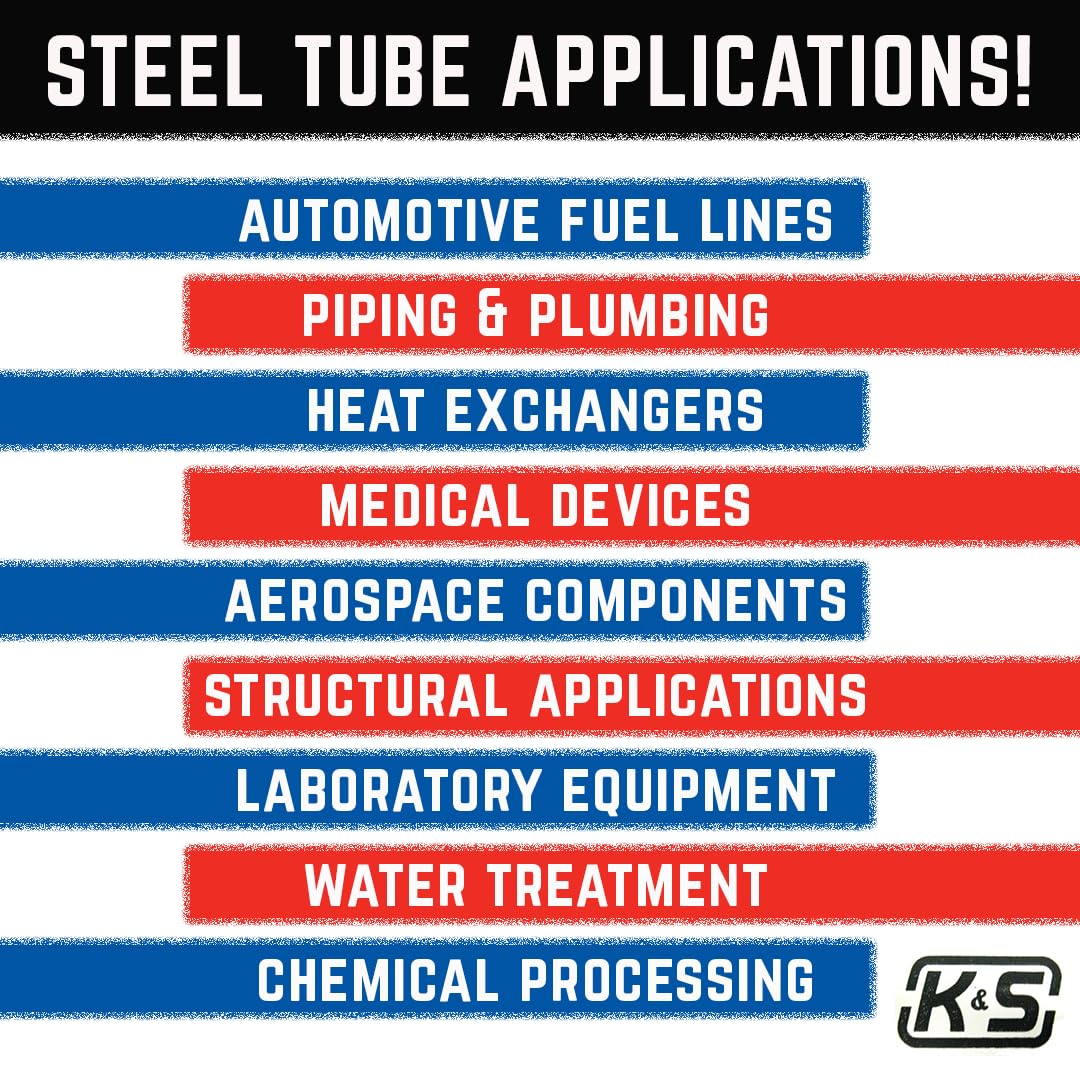 K & S Precision Metals 87123 Round Stainless Steel Tube