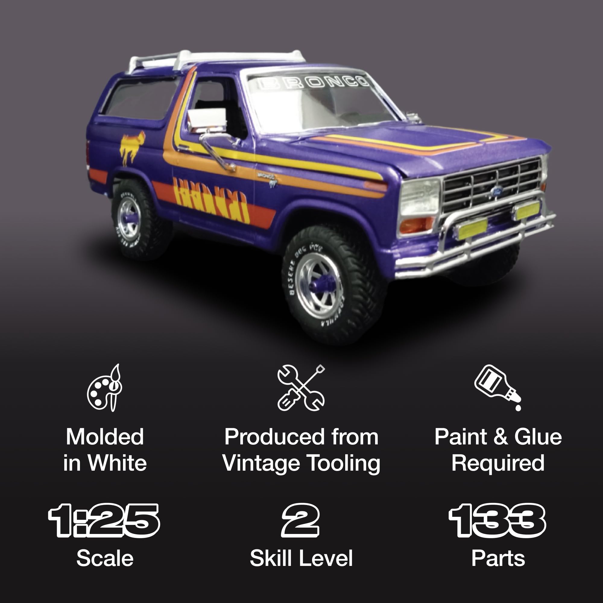 MPC 991 1980 Ford Bronco 4x4 Off-Road 1/25 Plastic Model Kit