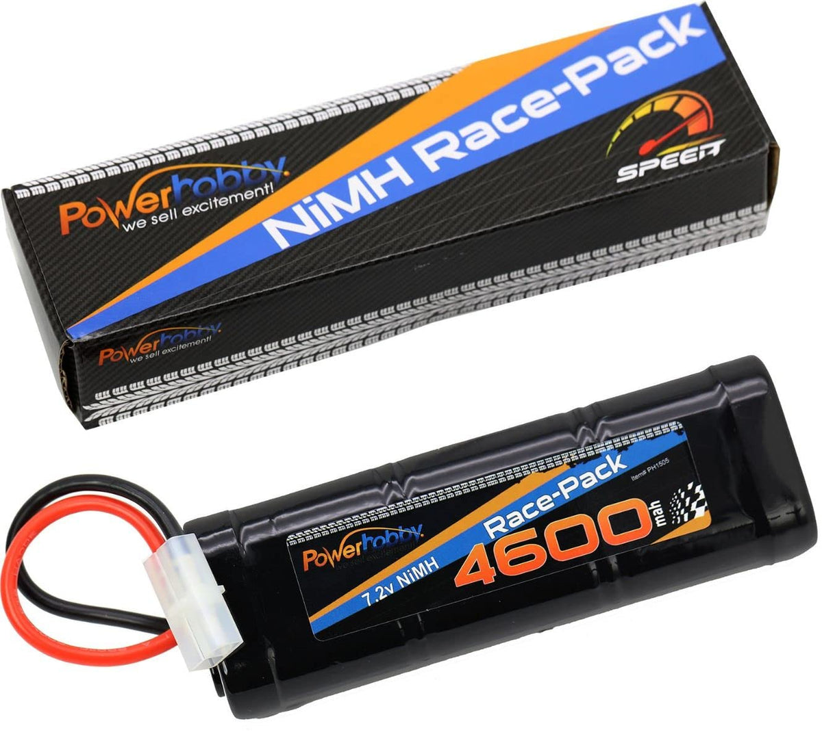 Power Hobby PH1505 7.2V 6-Cell 4600mAh NiMH Flat Battery Pack w/Tamiya Plug
