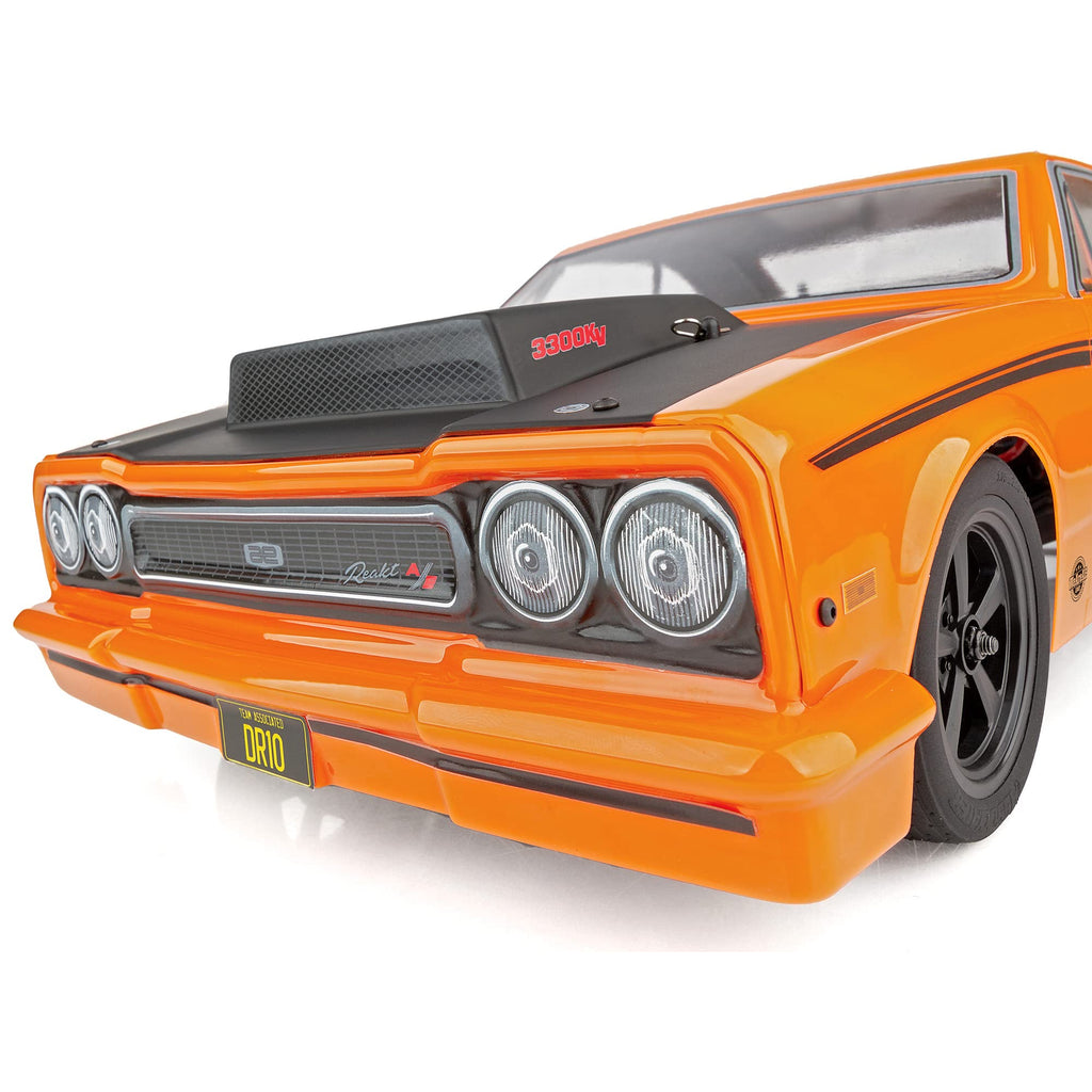 Team Associated 70025 1/10 DR10 2WD Drag Race Car Brushless RTR, Orange