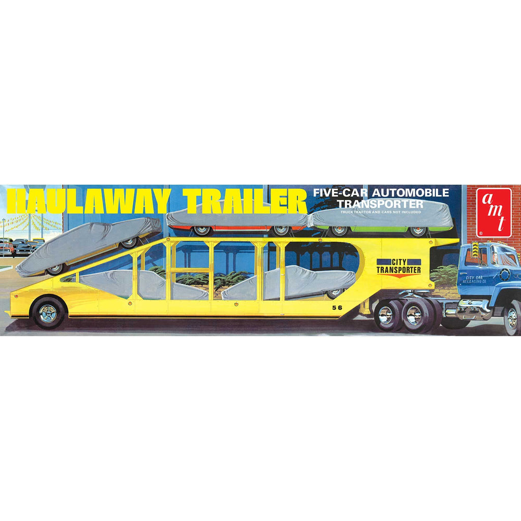 AMT 1193 1/25 5-Car Haulaway Trailer Model Kit