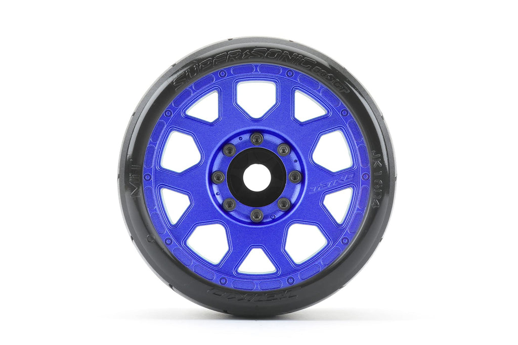 Jetko Tires 1604CLMSGBB2 1/8 SGT 3.8 EX-Super Sonic, Mounted on Metal Blue Claw