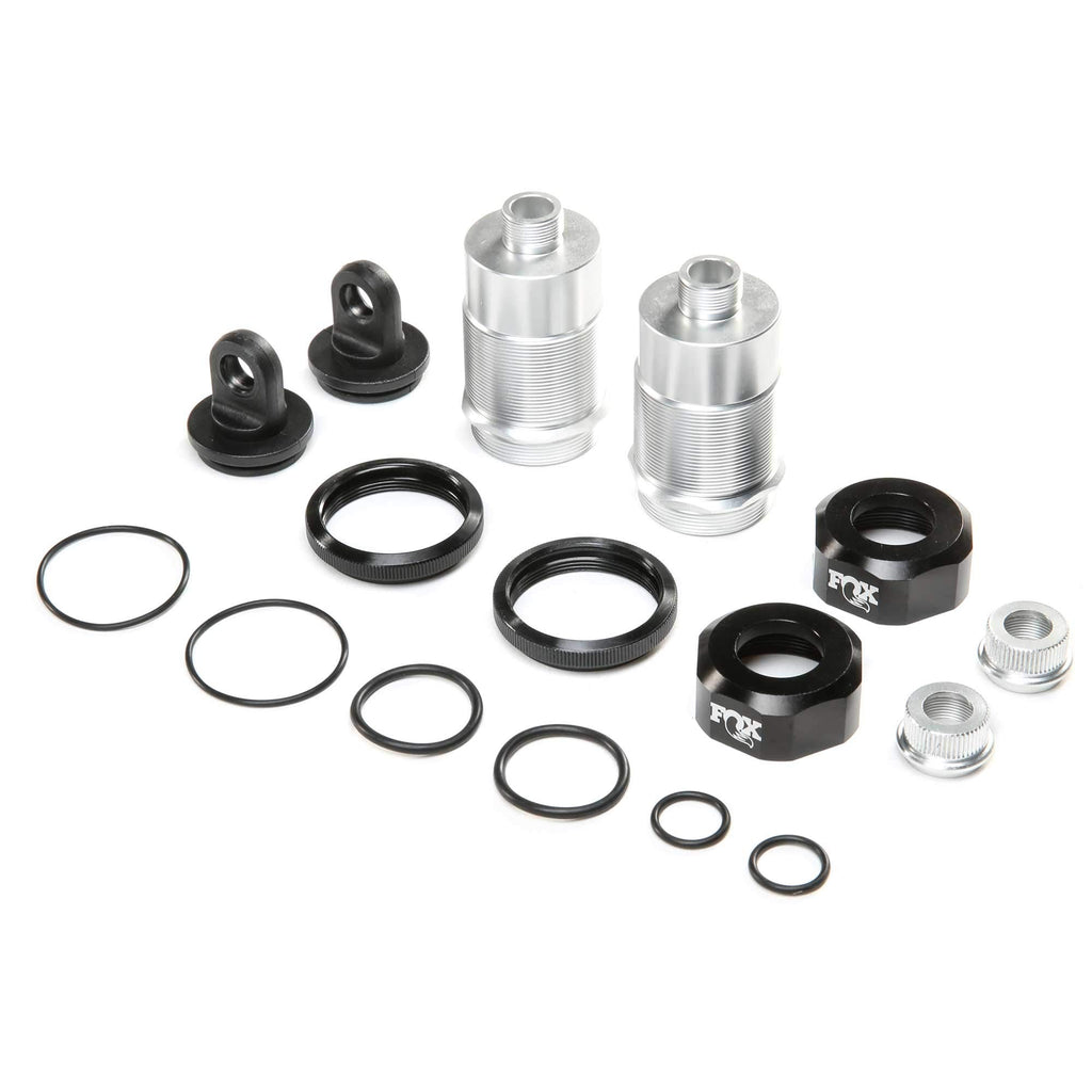 Losi LOS253026 Shock Body Set, Silver, FOX Caps (2): DBXL-E 2.0