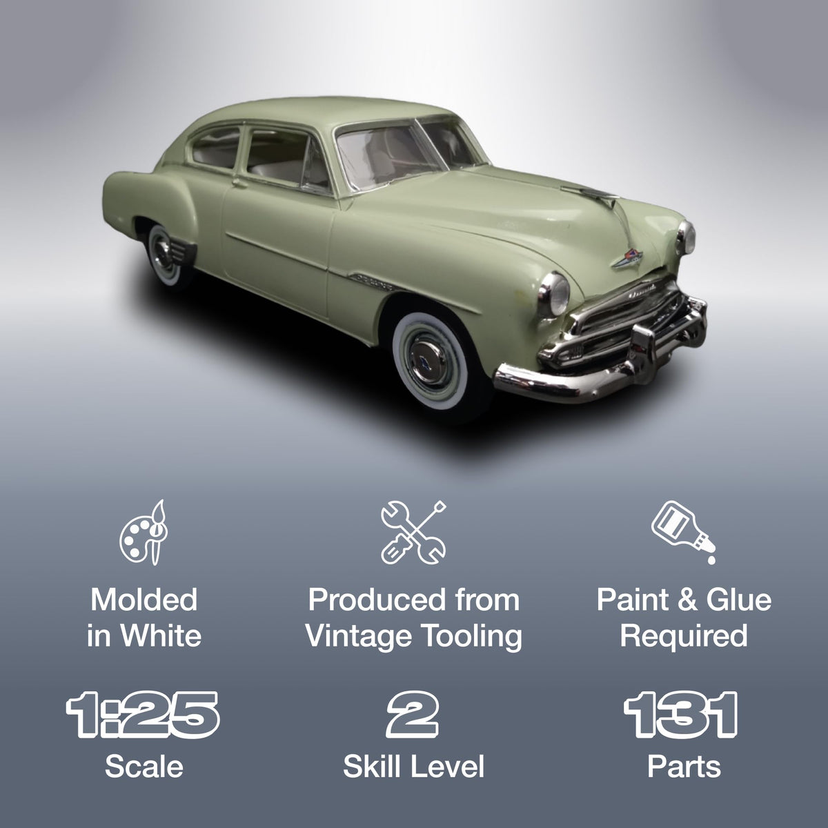 AMT 1378 1/25 1951 Chevrolet Fleetline 2-in-1 Plastic Model Kit New