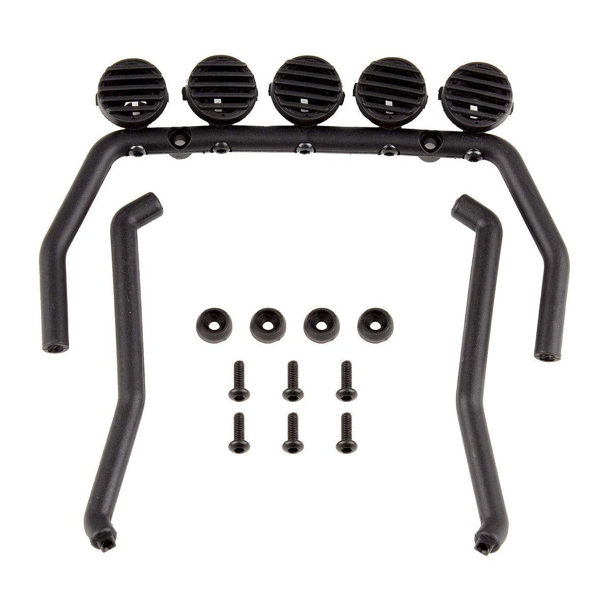 Team Associated 41067 CR12 Roll Bar and Bumper Set, Black