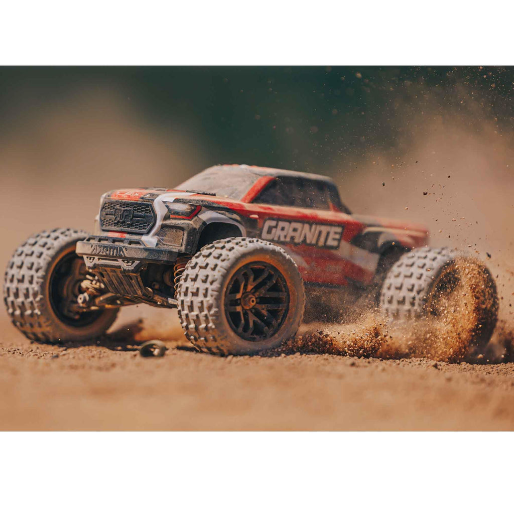 ARRMA ARA2102T2 Granite GROM 4X4 RTR 1/18 Monster Truck Red LiPo New