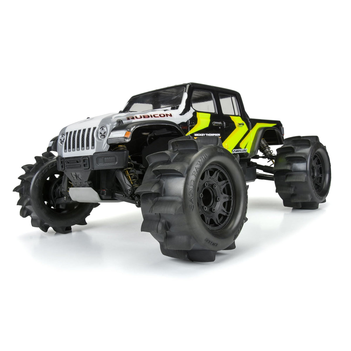 Pro-Line 1024910 Sand Paw HP BELTED 2.8" Sand Truck Tires Mounted on Raid Black 6x30 Removable Hex (12mm & 14mm) Wheels (2)
