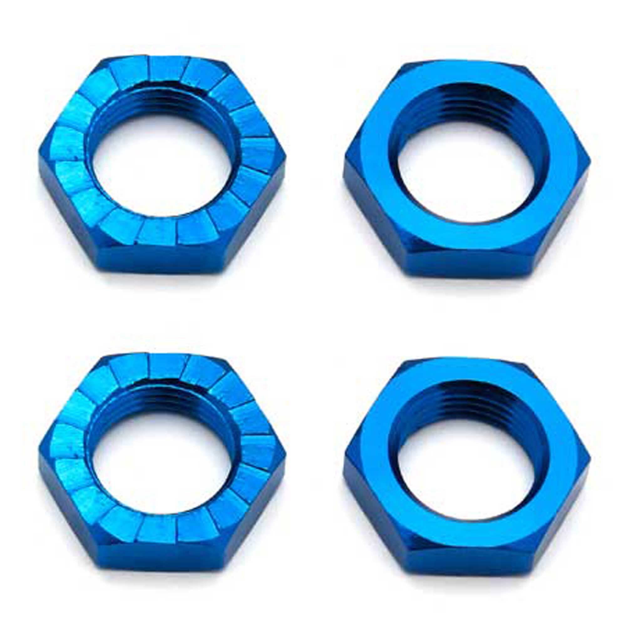 Team Associated 81082 FT Wheel Nuts, 17 mm, blue