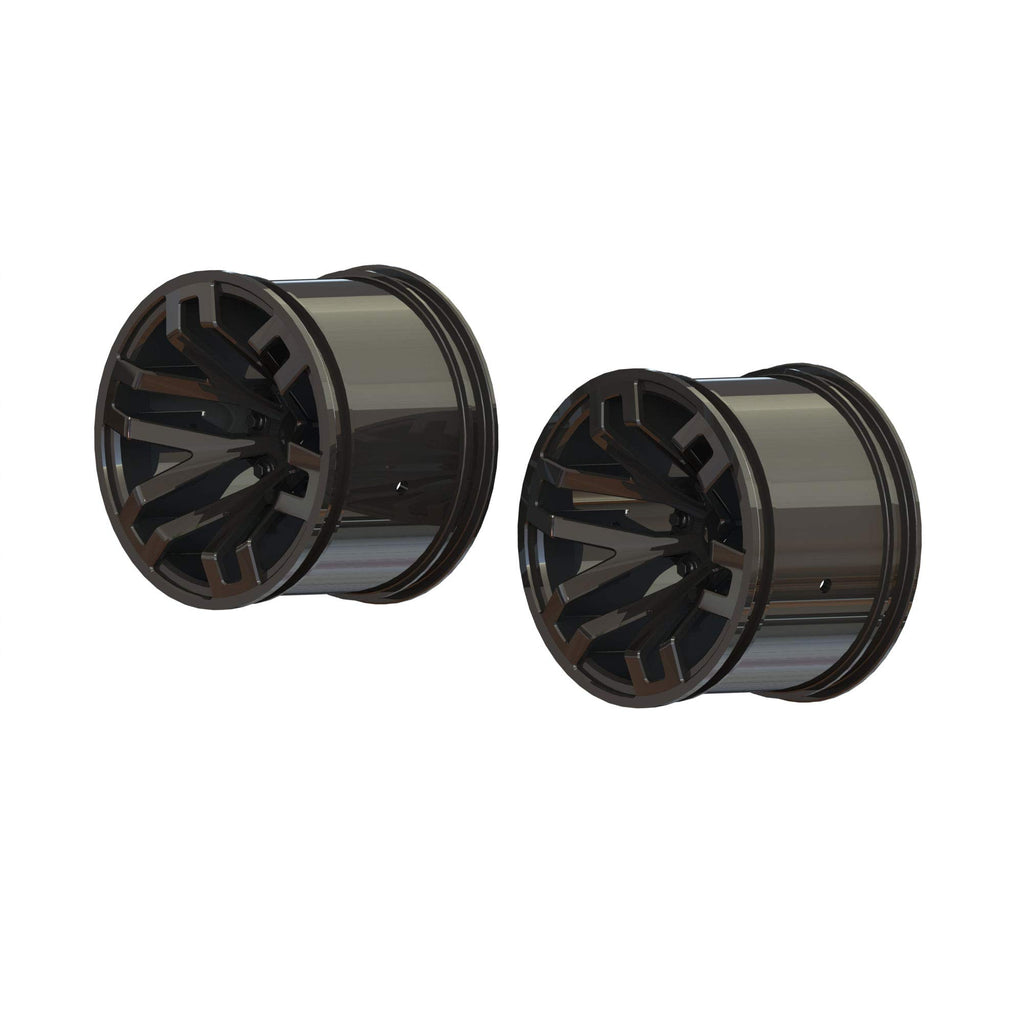 Arrma 510099 AR510099 MT 2.8" Wheel 14mm Hex Black Chrome (2)
